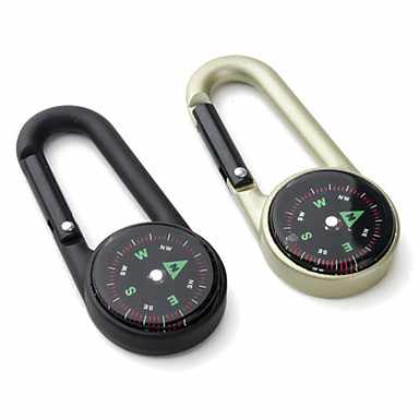 Aluminium Alloy Button Shape Compass and Carabineer for Mountaineering