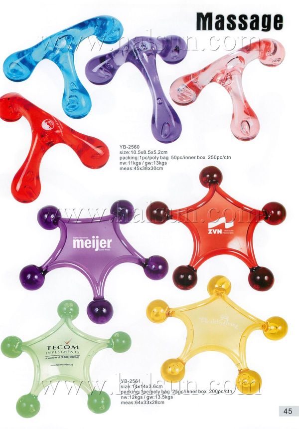 color logo imprinted body massagers
